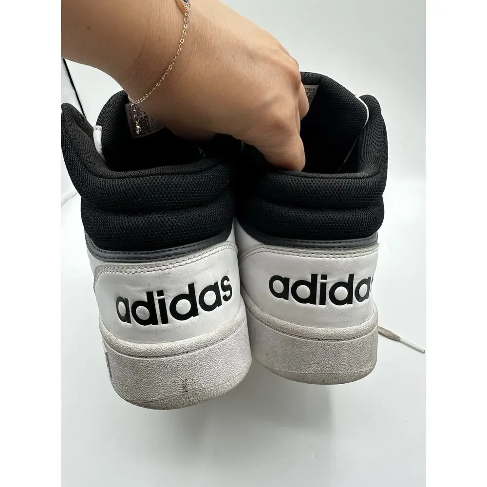 adidas Hoops 3.0 Mid Classic Vintage GW3019 White Black Men’s Size 13